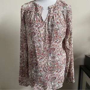 LOFT Long Sleeve Blouse Top Size medium